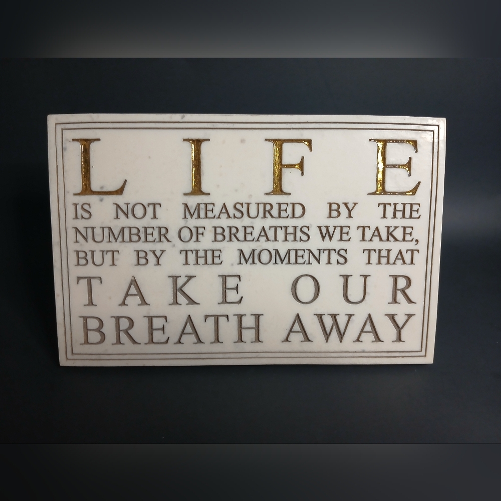 House Parts Marble Plaque, "Life "